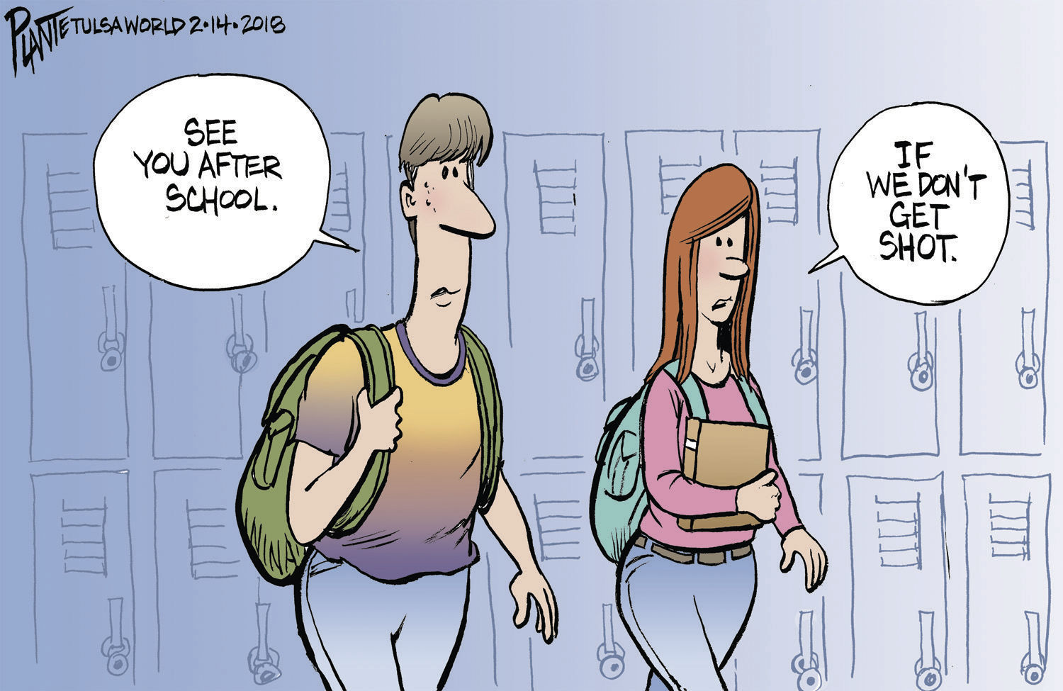 Bruce Plante Cartoon: Another school shooting